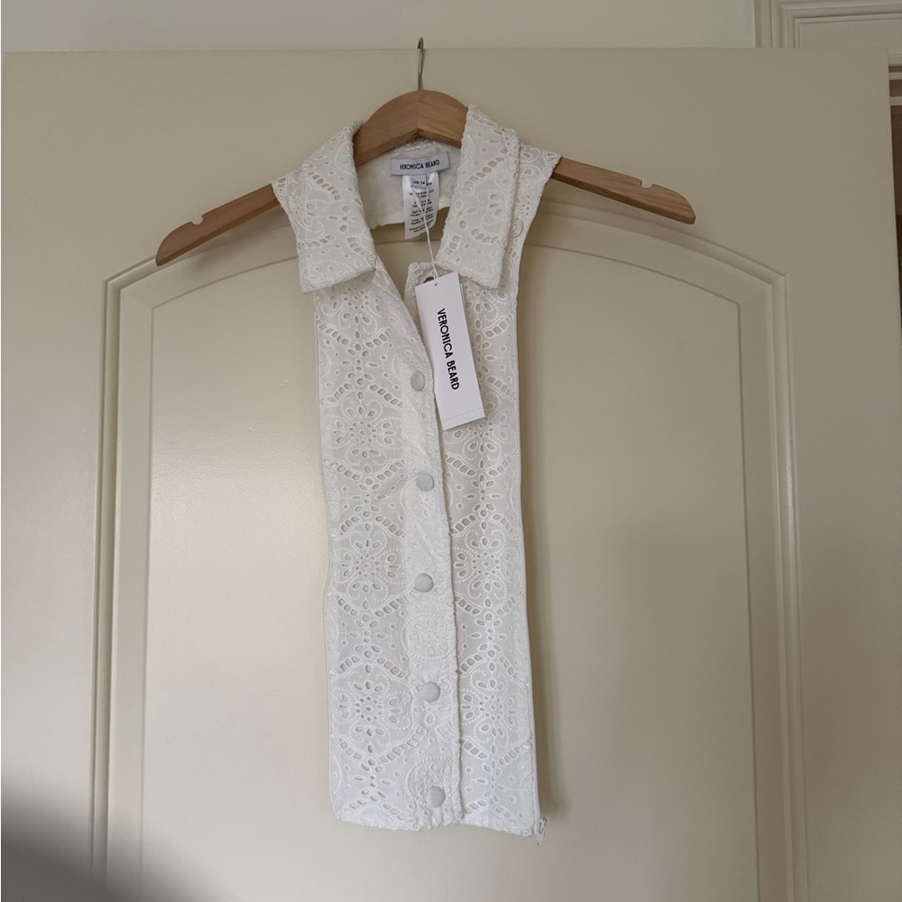Veronica Beard White Lace Dickey